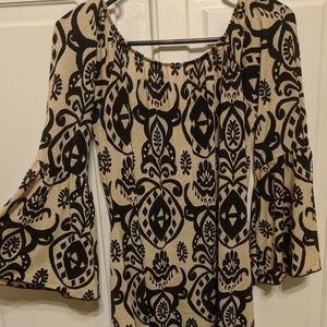 Women's boho ruffle sleeve dress